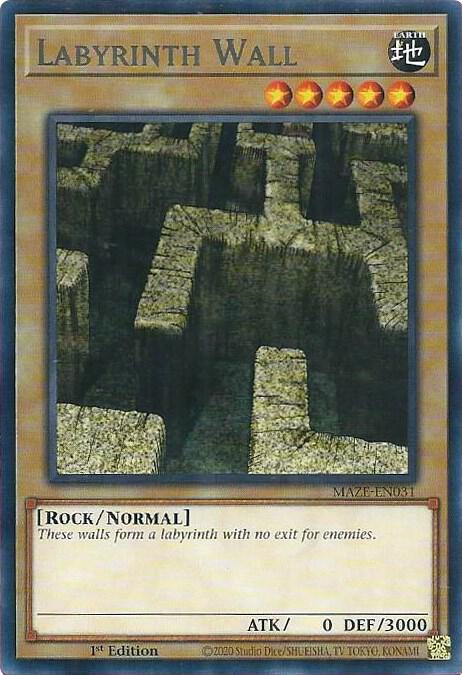 Labyrinth Wall MAZE-EN031 card from Maze of Memories