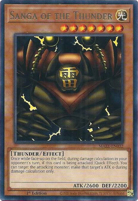 Sanga of the Thunder MAZE-EN032 card from Maze of Memories