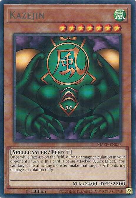 Kazejin MAZE-EN033 card from Maze of Memories
