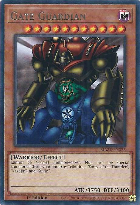 Gate Guardian MAZE-EN035 card from Maze of Memories