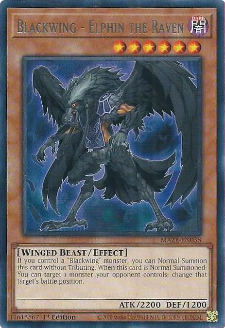 Blackwing - Elphin the Raven MAZE-EN038 card from Maze of Memories