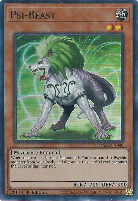 Psi-Beast MAZE-EN040 card from Maze of Memories
