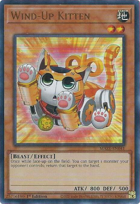 Wind-Up Kitten MAZE-EN041 card from Maze of Memories