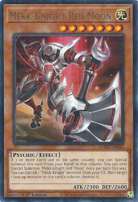 Mekk-Knight Red Moon MAZE-EN045 card from Maze of Memories