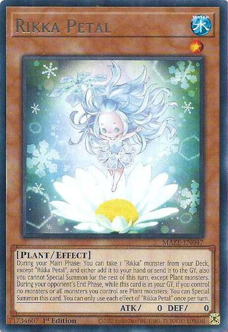 Rikka Petal MAZE-EN047 card from Maze of Memories