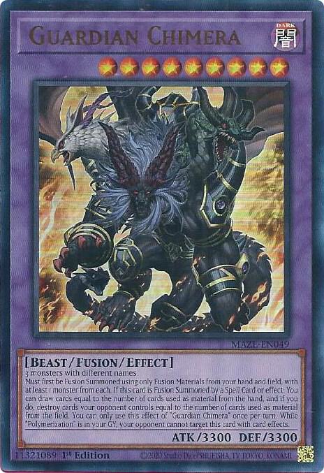 Guardian Chimera MAZE-EN049 card from Maze of Memories