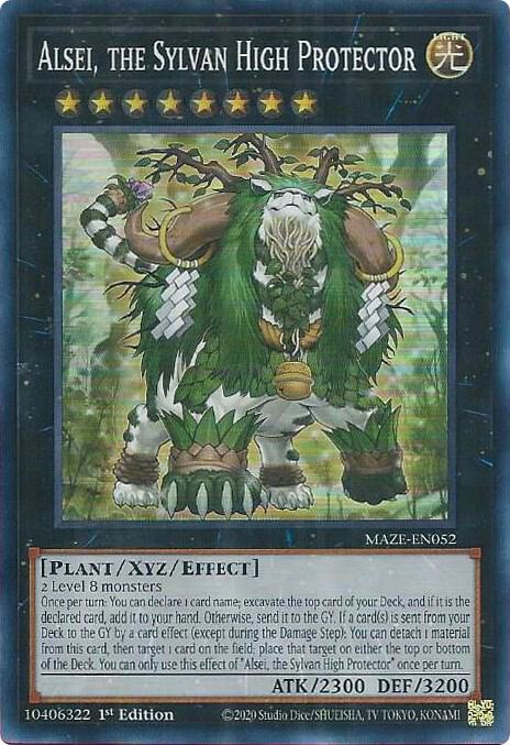 Alsei, the Sylvan High Protector MAZE-EN052 card from Maze of Memories