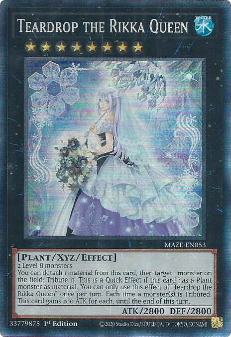 Teardrop the Rikka Queen (CR) MAZE-EN053 card from Maze of Memories