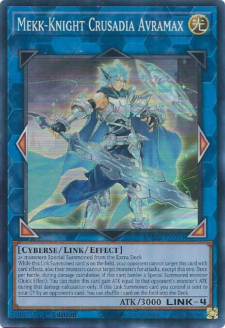 Mekk-Knight Crusadia Avramax MAZE-EN054 card from Maze of Memories