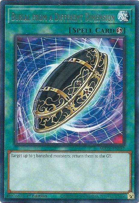 Burial from a Different Dimension MAZE-EN057 card from Maze of Memories