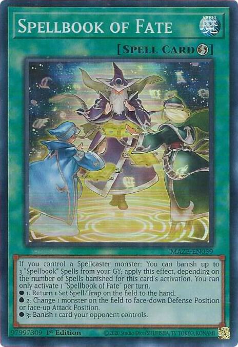 Spellbook of Fate MAZE-EN059 card from Maze of Memories