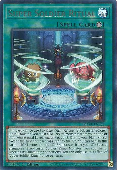 Super Soldier Ritual MAZE-EN060 card from Maze of Memories