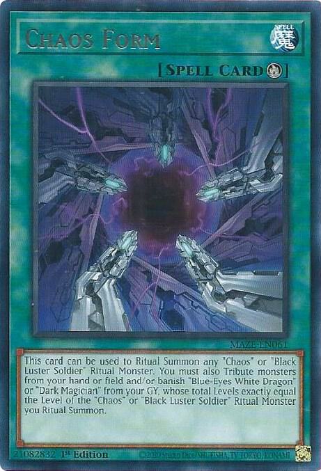 Chaos Form MAZE-EN061 card from Maze of Memories