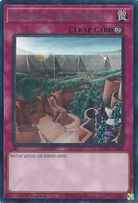 Imperial Iron Wall MAZE-EN065 card from Maze of Memories