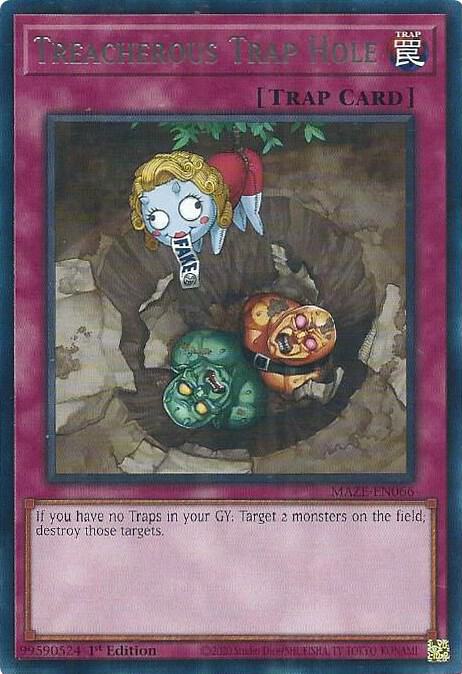 Treacherous Trap Hole MAZE-EN066 card from Maze of Memories