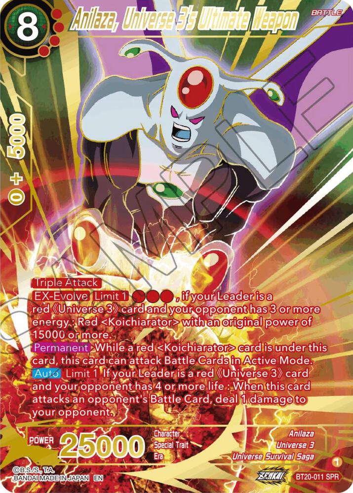 Anilaza, Universe 3's Ultimate Weapon (SPR) BT20-011 card from Power Absorbed