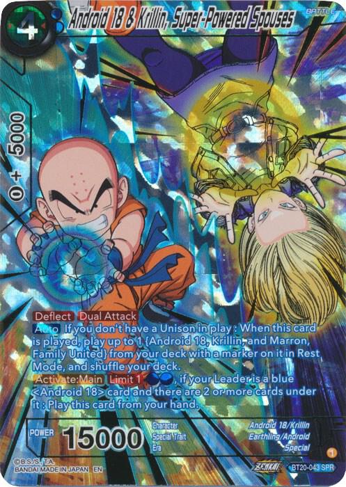 Android 18 & Krillin, Super-Powered Spouses (SPR) BT20-043 card from Power Absorbed