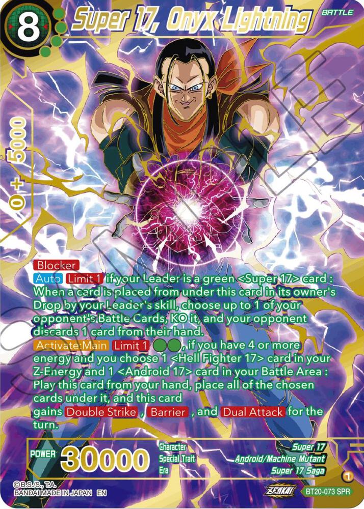 Super 17, Onyx Lightning (SPR) BT20-073 card from Power Absorbed