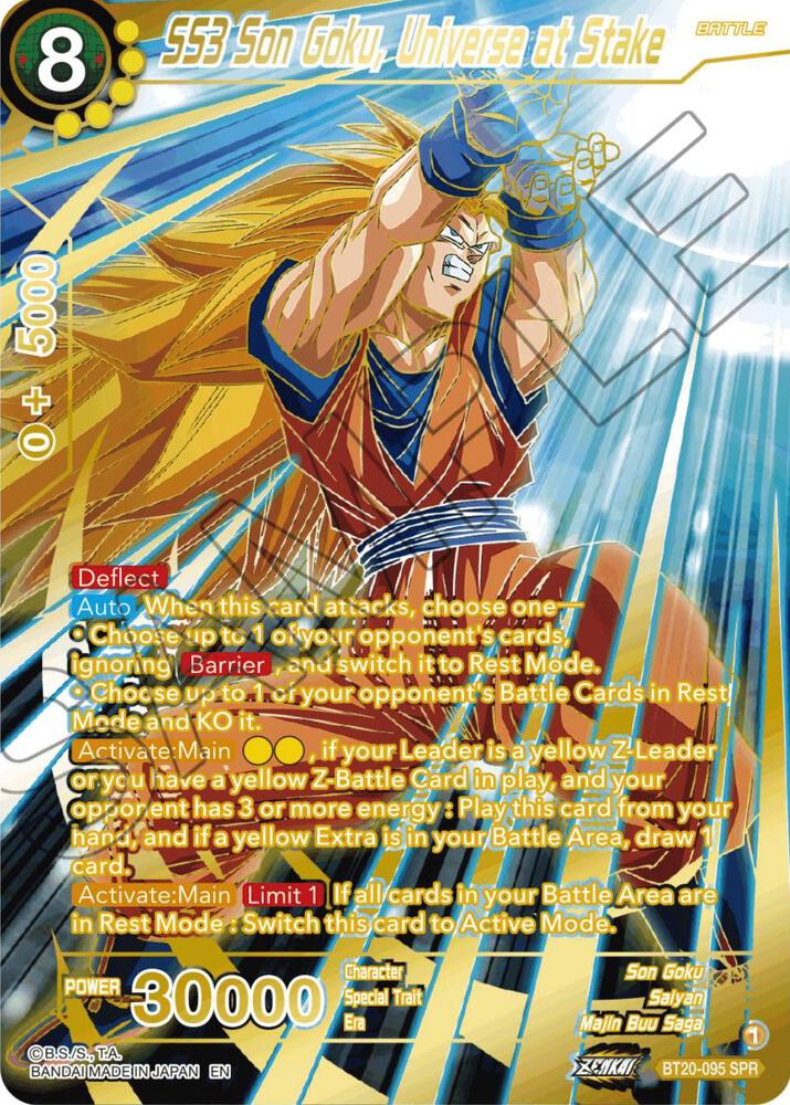 SS3 Son Goku, Universe at Stake (SPR) BT20-095 card from Power Absorbed