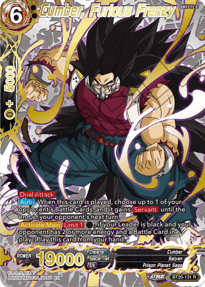 Cumber, Furious Frenzy (Gold-Stamped) BT20-131 card from Power Absorbed
