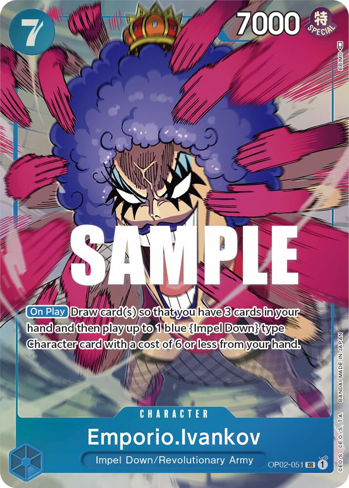 Emporio.Ivankov (Alternate Art) OP02-051 card from Paramount War