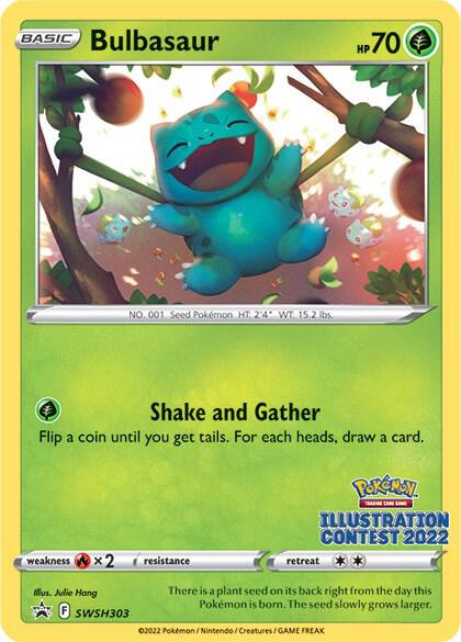 Bulbasaur (Illustration Contest 2022) SWSH303 card from SWSH: Sword & Shield Promo Cards
