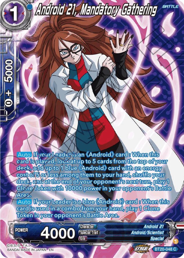 Android 21, Mandatory Gathering (Silver Foil) BT20-048 card from Power Absorbed