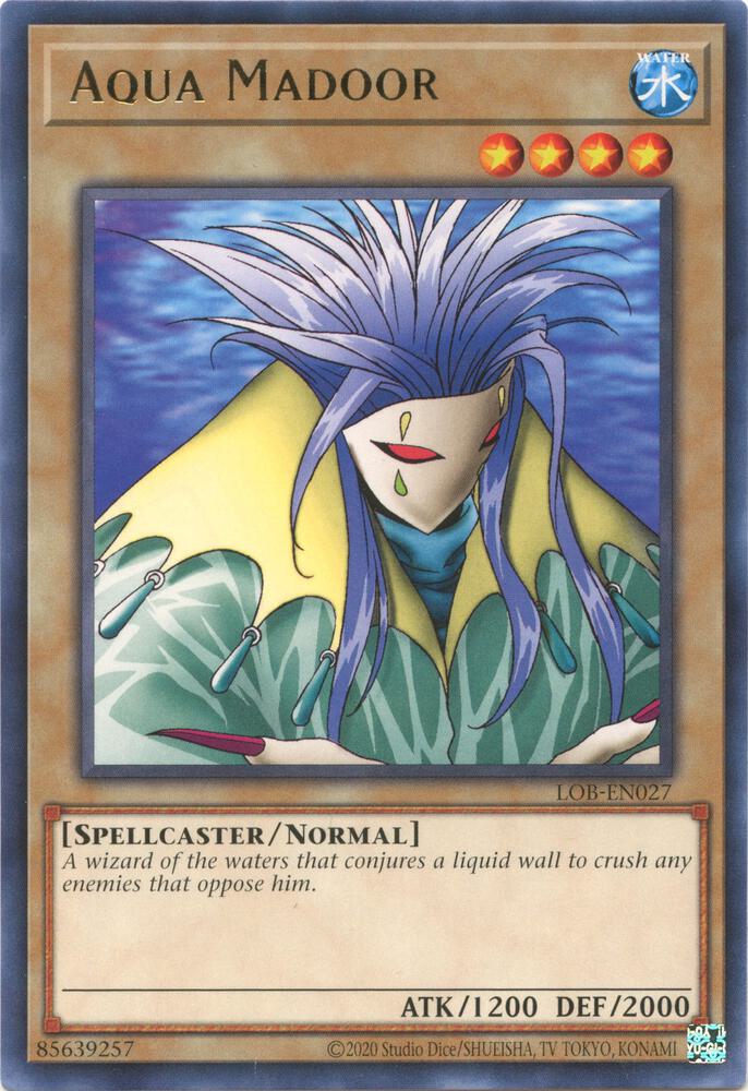 Aqua Madoor LOB-EN027 card from Legend of Blue Eyes White Dragon (25th Anniversary Edition)