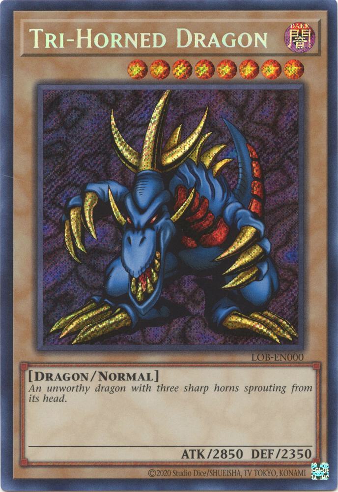 Tri-Horned Dragon LOB-EN000 card from Legend of Blue Eyes White Dragon (25th Anniversary Edition)