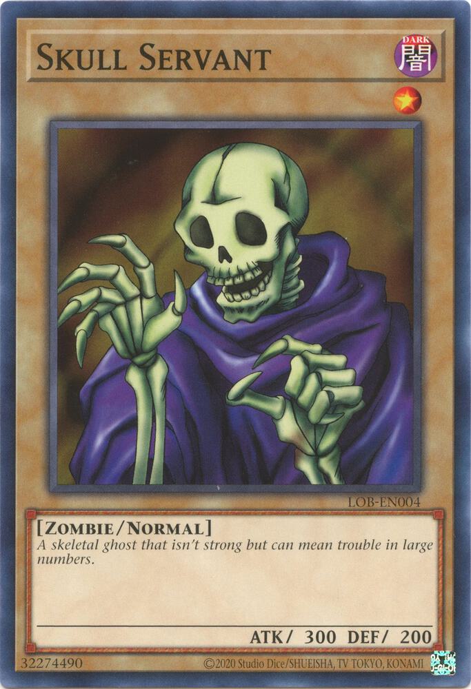 Skull Servant LOB-EN004 card from Legend of Blue Eyes White Dragon (25th Anniversary Edition)