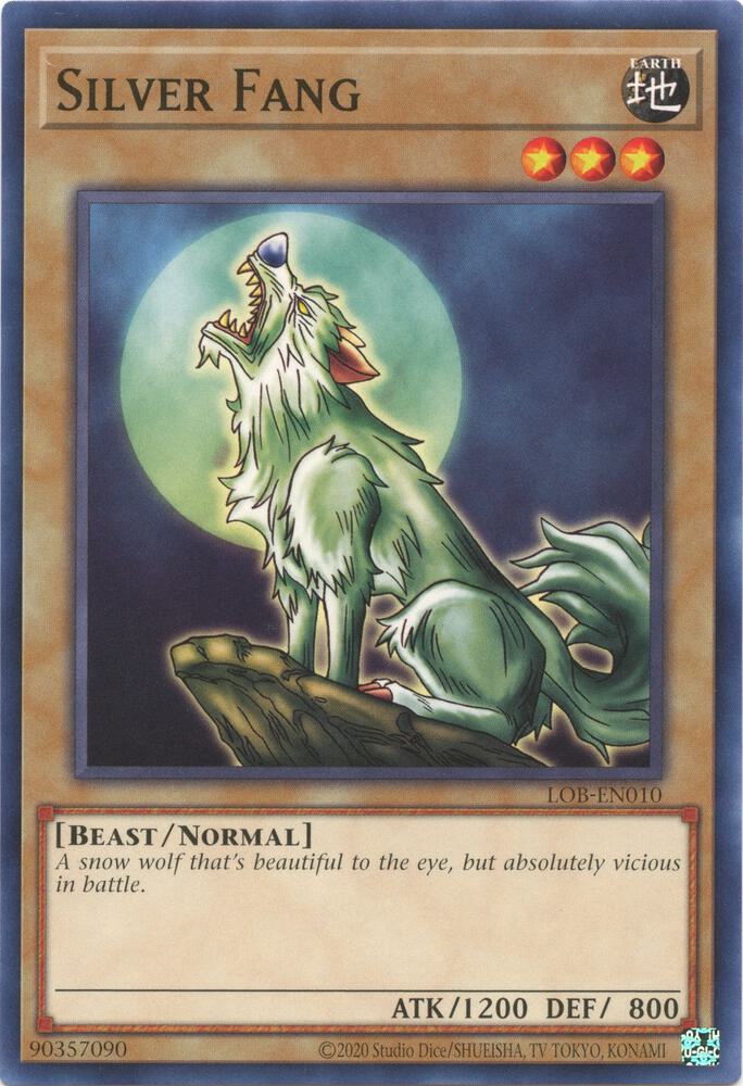 Silver Fang LOB-EN010 card from Legend of Blue Eyes White Dragon (25th Anniversary Edition)