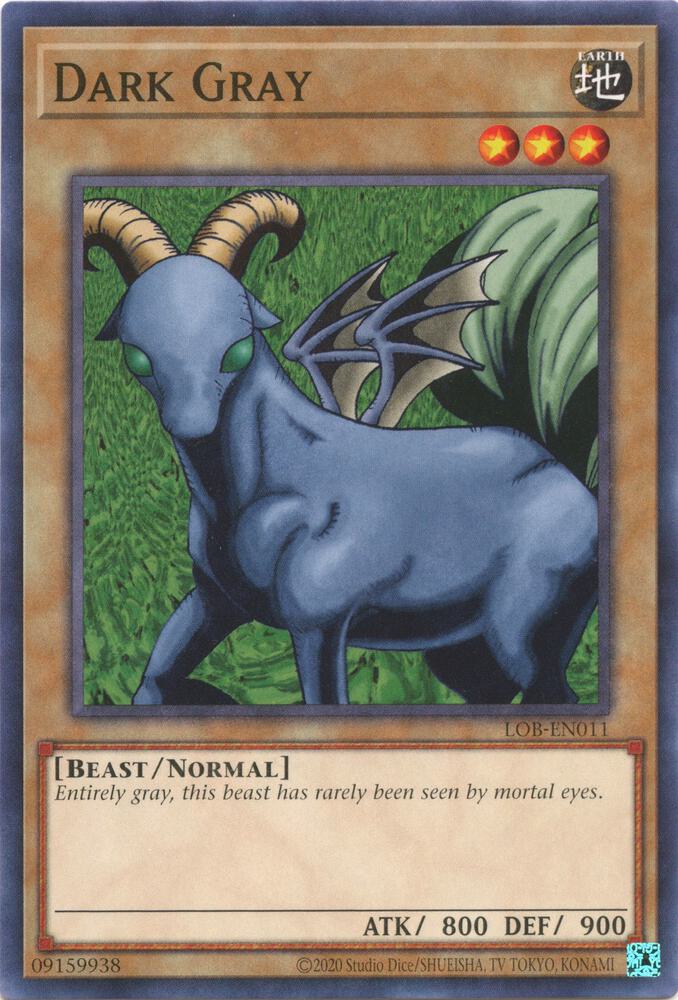 Dark Gray LOB-EN011 card from Legend of Blue Eyes White Dragon (25th Anniversary Edition)