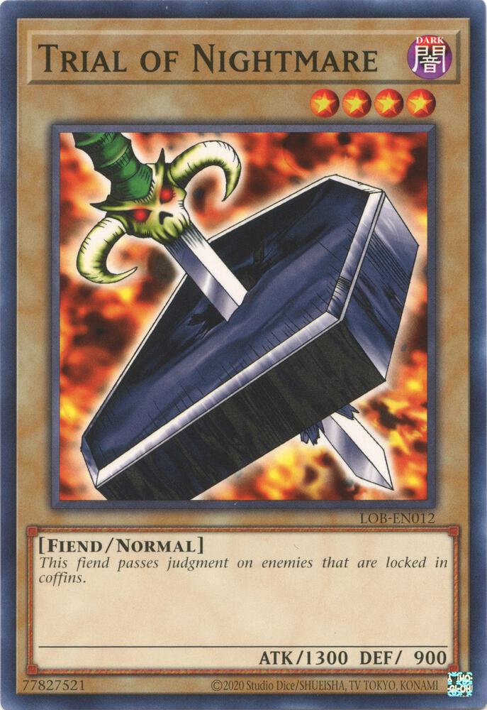 Trial of Nightmare LOB-EN012 card from Legend of Blue Eyes White Dragon (25th Anniversary Edition)