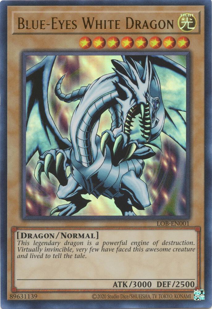 Blue-Eyes White Dragon LOB-EN001 card from Legend of Blue Eyes White Dragon (25th Anniversary Edition)