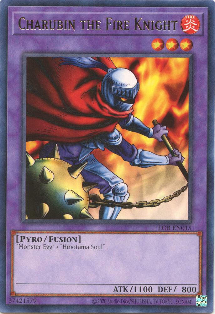 Charubin the Fire Knight LOB-EN015 card from Legend of Blue Eyes White Dragon (25th Anniversary Edition)