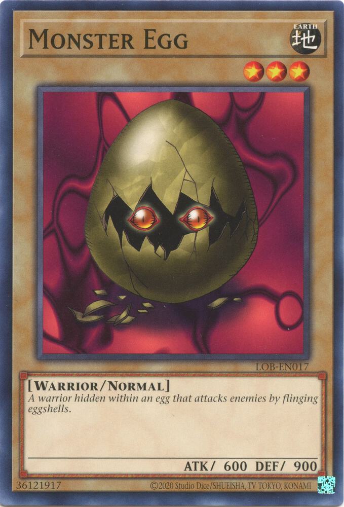 Monster Egg LOB-EN017 card from Legend of Blue Eyes White Dragon (25th Anniversary Edition)