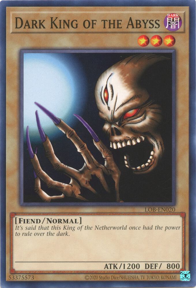 Dark King of the Abyss LOB-EN020 card from Legend of Blue Eyes White Dragon (25th Anniversary Edition)