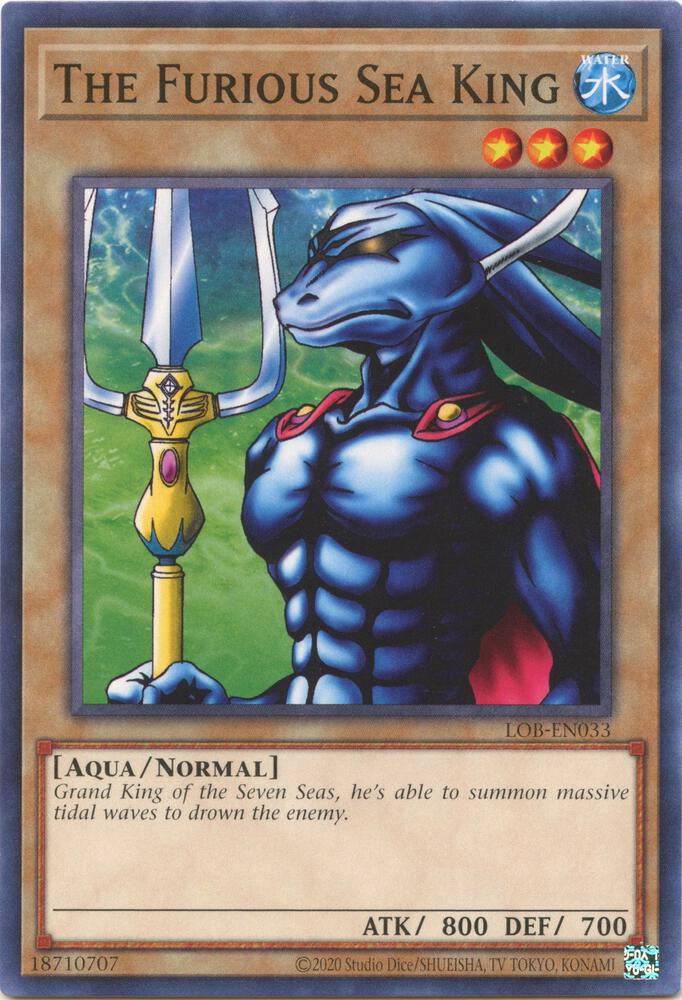 The Furious Sea King LOB-EN033 card from Legend of Blue Eyes White Dragon (25th Anniversary Edition)