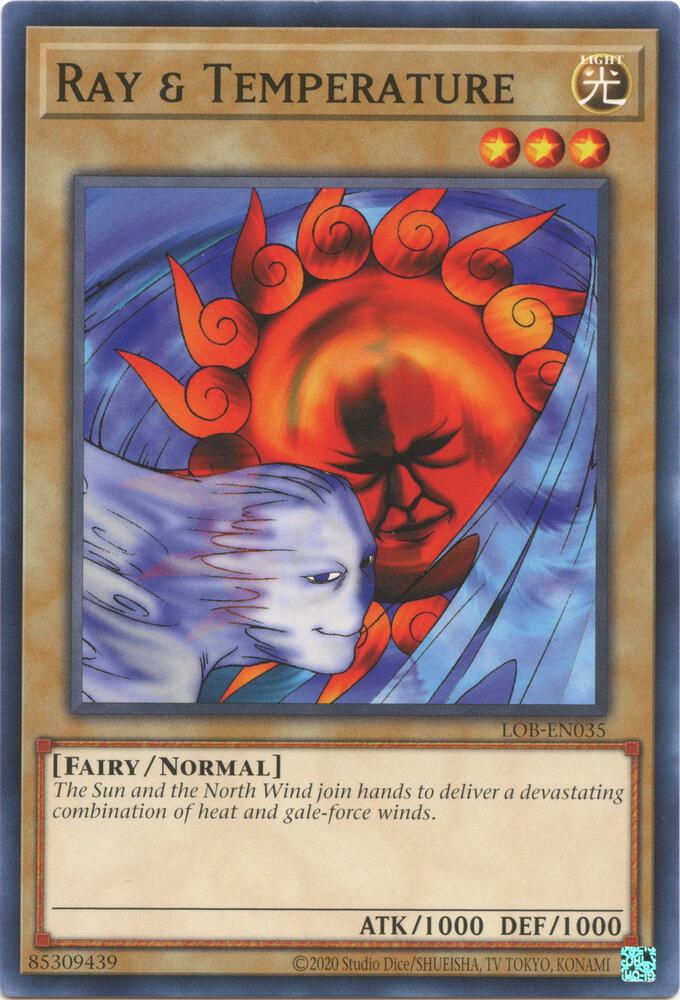 Ray & Temperature LOB-EN035 card from Legend of Blue Eyes White Dragon (25th Anniversary Edition)