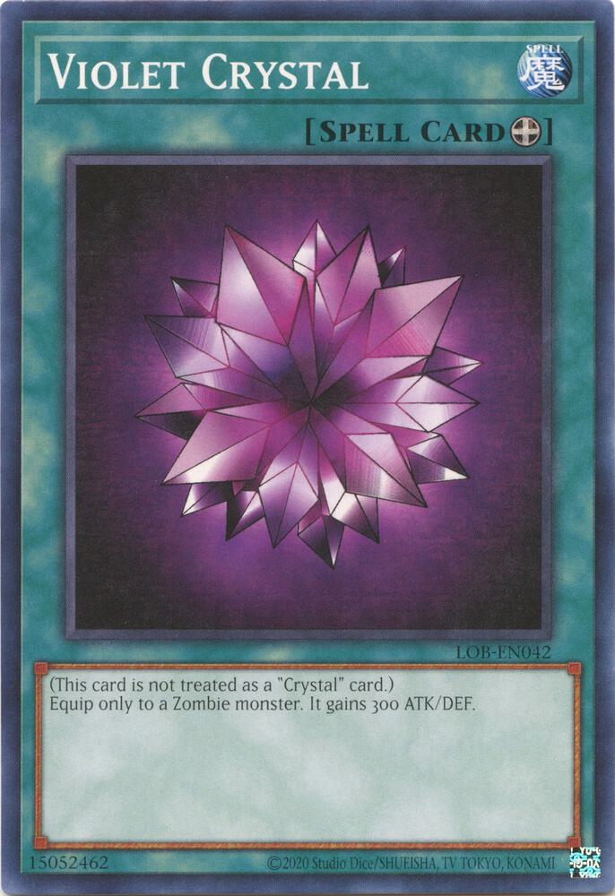 Violet Crystal LOB-EN042 card from Legend of Blue Eyes White Dragon (25th Anniversary Edition)