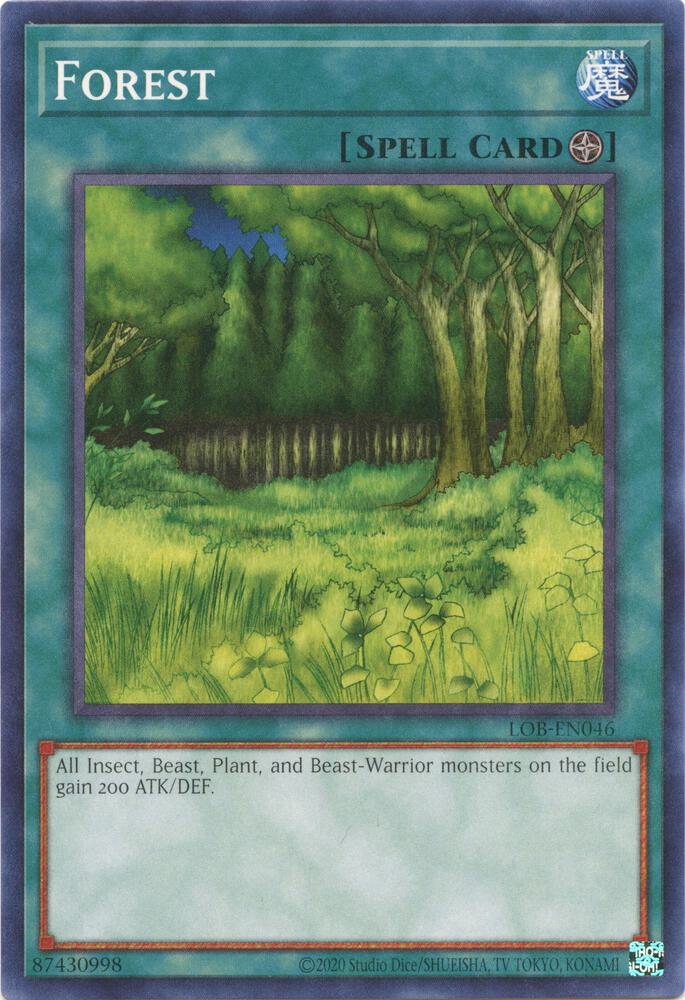 Forest LOB-EN046 card from Legend of Blue Eyes White Dragon (25th Anniversary Edition)