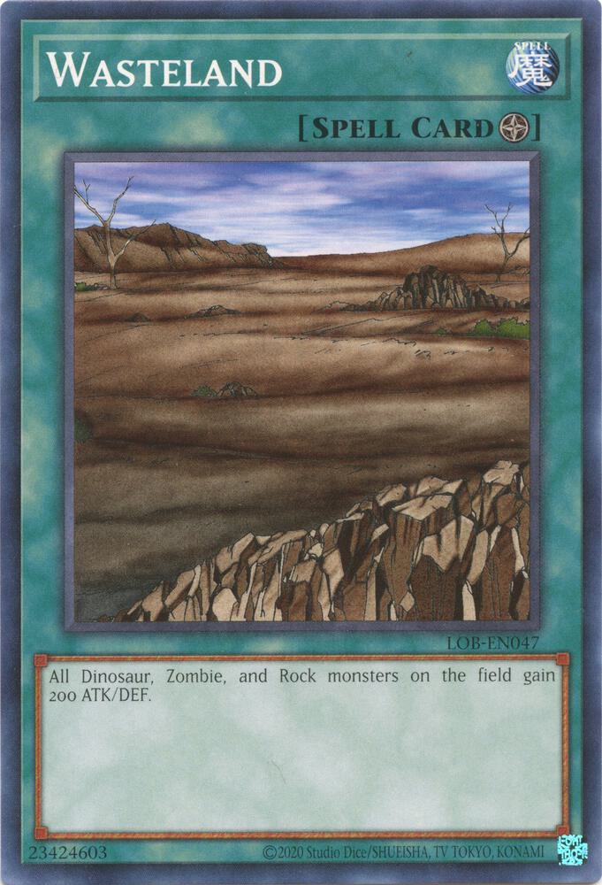 Wasteland LOB-EN047 card from Legend of Blue Eyes White Dragon (25th Anniversary Edition)