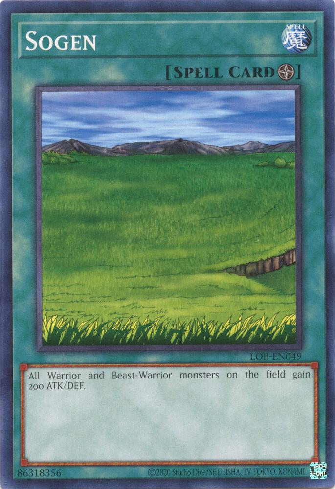 Sogen LOB-EN049 card from Legend of Blue Eyes White Dragon (25th Anniversary Edition)