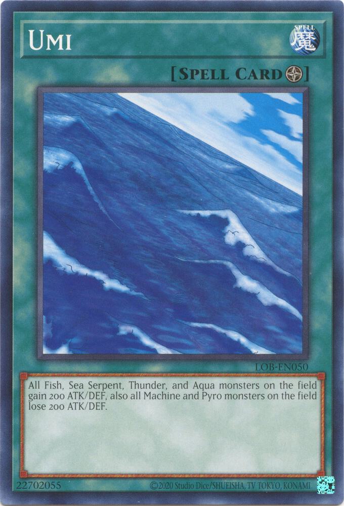Umi LOB-EN050 card from Legend of Blue Eyes White Dragon (25th Anniversary Edition)