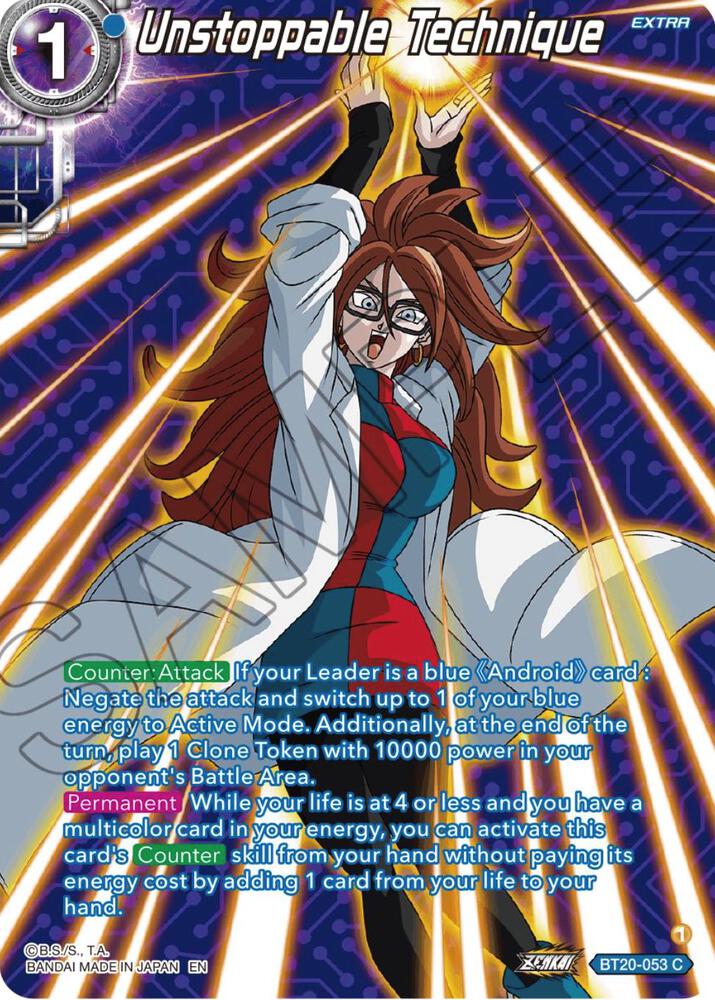 Unstoppable Technique (Silver Foil) BT20-053 card from Power Absorbed