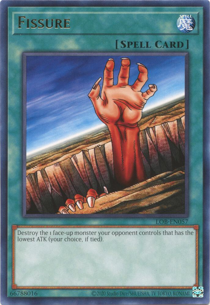 Fissure LOB-EN057 card from Legend of Blue Eyes White Dragon (25th Anniversary Edition)