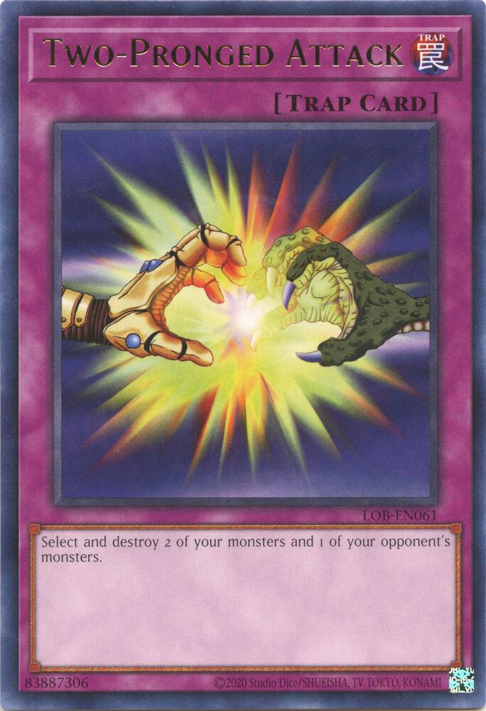 Two-Pronged Attack LOB-EN061 card from Legend of Blue Eyes White Dragon (25th Anniversary Edition)