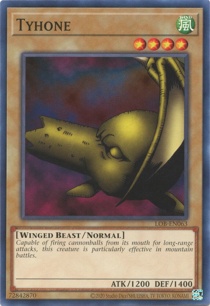 Tyhone LOB-EN063 card from Legend of Blue Eyes White Dragon (25th Anniversary Edition)