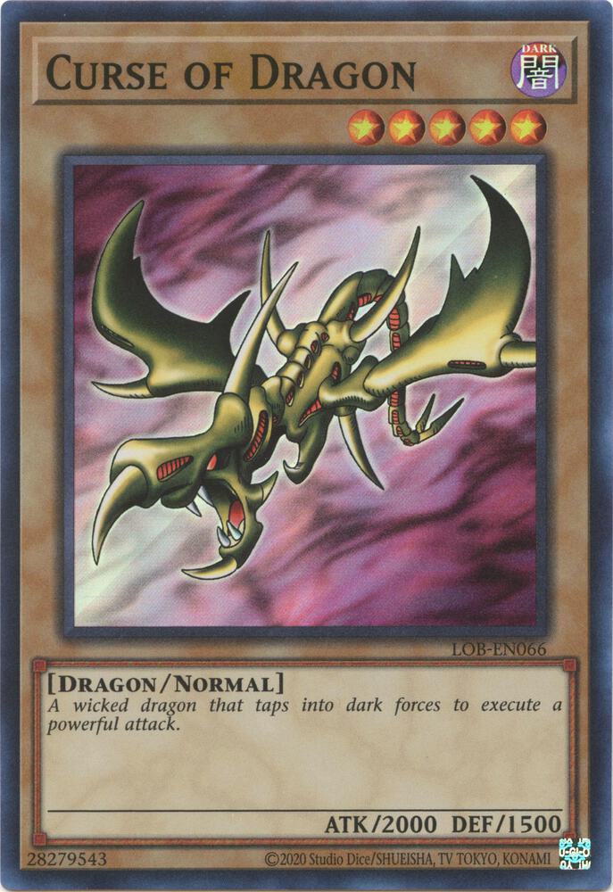 Curse of Dragon LOB-EN066 card from Legend of Blue Eyes White Dragon (25th Anniversary Edition)
