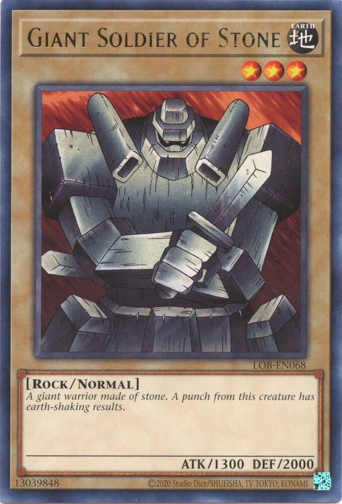 Giant Soldier of Stone LOB-EN068 card from Legend of Blue Eyes White Dragon (25th Anniversary Edition)